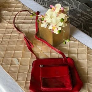 Hobo Red Leather Crossbody